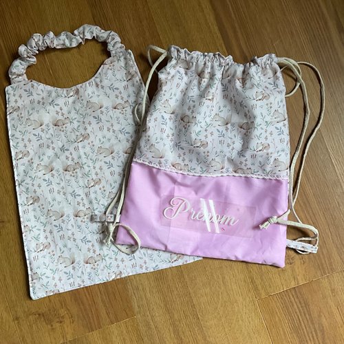 Kit rentrée ( serviette de cantine + sac à dos pochon)