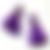 5 pompons violet prune 25mm