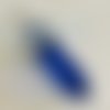 1 breloque pendentif gemme transparente bleu saphir