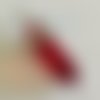 1 breloque pendentif gemme transparente rouge