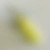 1 breloque pendentif gemme mat jaune pastel