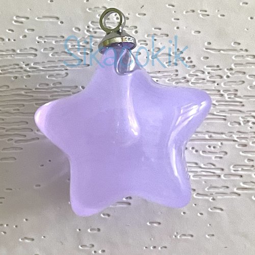 1 breloque étoile acrylique violet