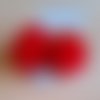 2 pompons fourrure rouge 16 mm