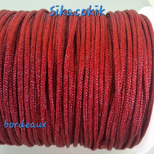 1 bobine rouleau fil nylon rouge bordeaux 0.8mm