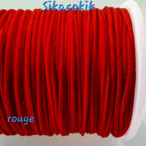 1 bobine rouleau fil nylon rouge 0.8mm