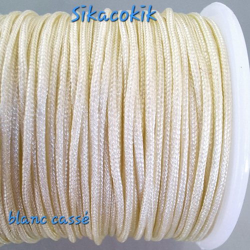 1 bobine rouleau fil nylon blanc cassé 0.8mm