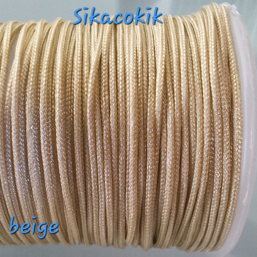 1 bobine rouleau fil nylon beige 0.8mm