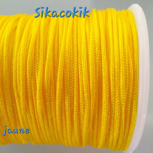 1 bobine rouleau fil nylon jaune 0.8mm