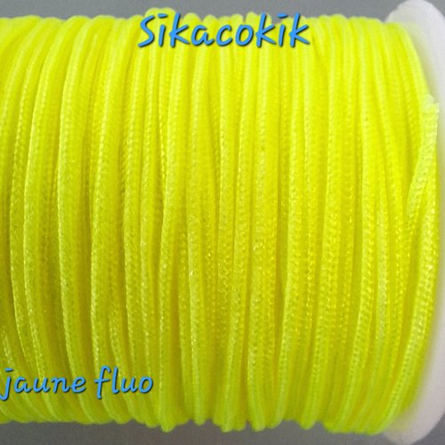 1 bobine rouleau fil nylon jaune fluo 0.8mm