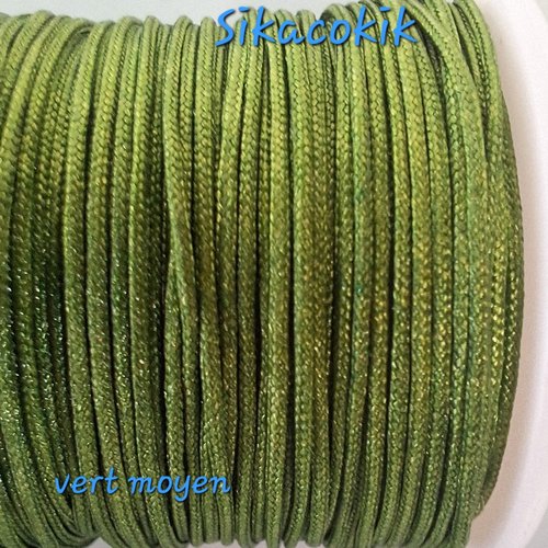 1 bobine rouleau fil nylon vert moyen 0.8mm