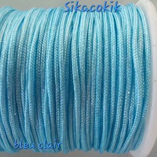 1 bobine rouleau fil nylon bleu clair 0.8mm
