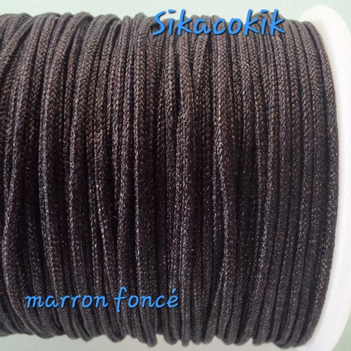 1 bobine rouleau fil nylon marron foncé 0.8mm