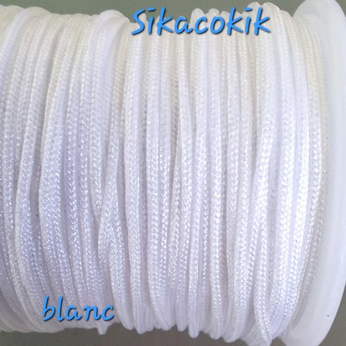 1 bobine rouleau fil nylon blanc 0.8mm