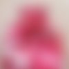 2 sacs pochons en tissu fleurs rouge rose 14cm sur 10cm pour décoration, cadeau, bijou ...