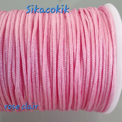1 bobine rouleau fil nylon rose clair 0.8mm