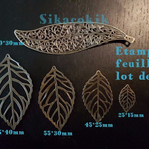 Lot de 25 estampes feuilles métal bronze
