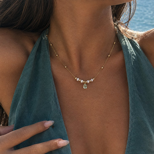 Collier nacre et amazonite adria