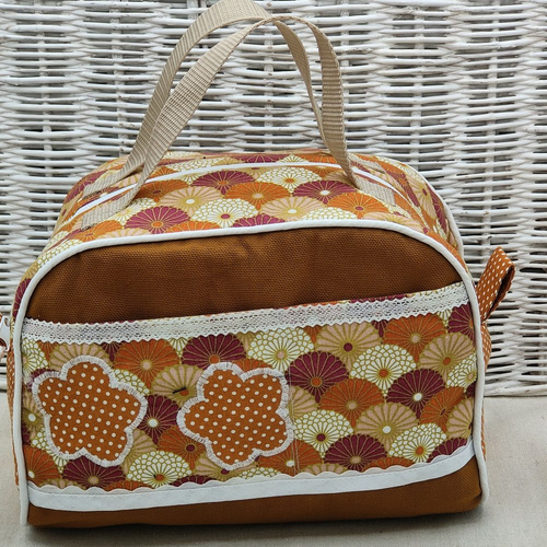 Vanity fleurs terracotta ocre