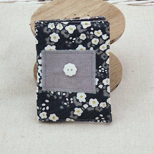 Porte cartes liberty gris bleu