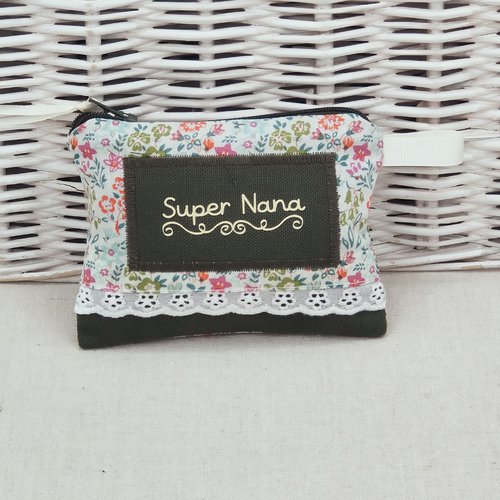 Porte monnaie plat liberty vert