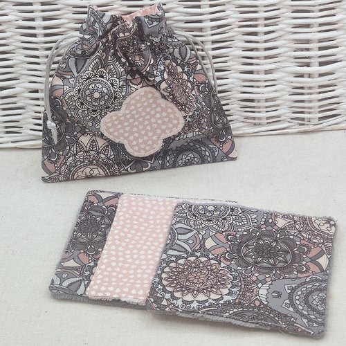 Pochette + 3 lingettes bambou