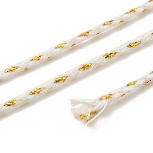 Cordon en coton tressé fil doré 1,5 mm-2 mm cordon multicolore pour cordon bijoux en coton pour scrapbooking longueur 1 mètre
