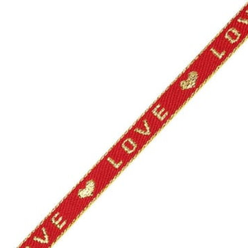 1 métré ruban à message tissé love ruban pour bracelet 10 mm de largeur texte love