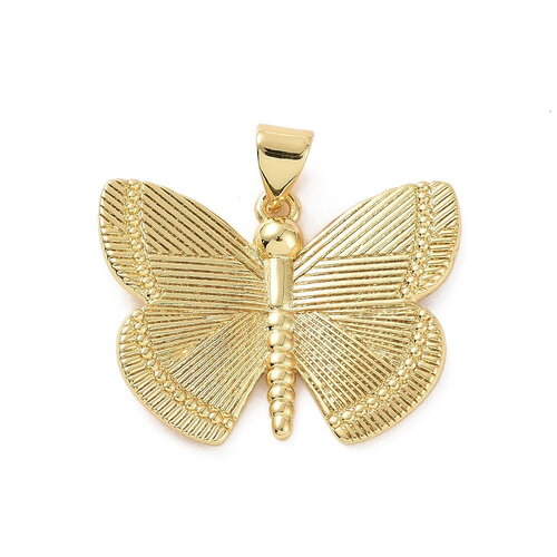 Pendentif papillon doré 19,5 mm plaqué or
