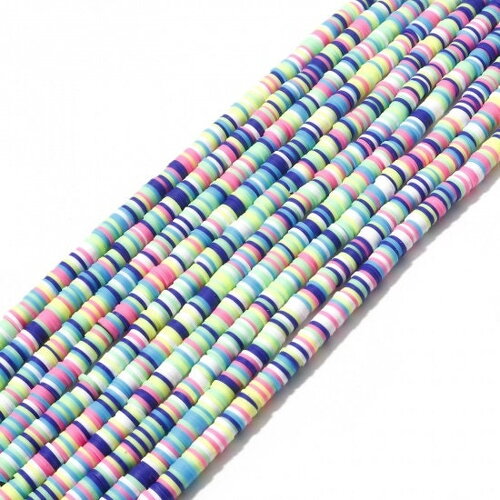 Perles heishi multicolore 300 perles rondelles pâte polymère 6mm multicolore perles pour la fabrication de bijoux
