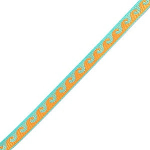 1 métré ruban à message tissé vagues ruban pour bracelet 10 mm de largeur texte vagues - 84206