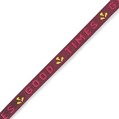 1 métré ruban à message tissé good times ruban pour bracelet 10 mm de largeur texte good times - 81980