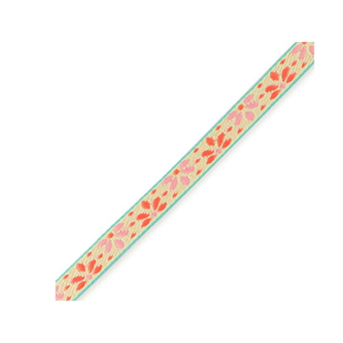 1 métré ruban tissé fleurs ruban pour bracelet 10 mm de largeur  - 84203