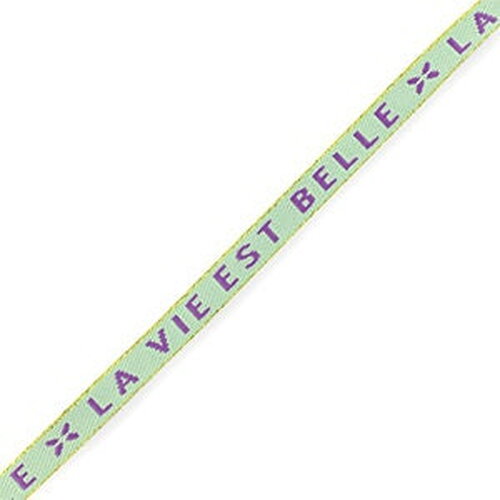 1 métré ruban à message tissé la vie est belle ruban pour bracelet 10 mm de largeur texte la vie est belle