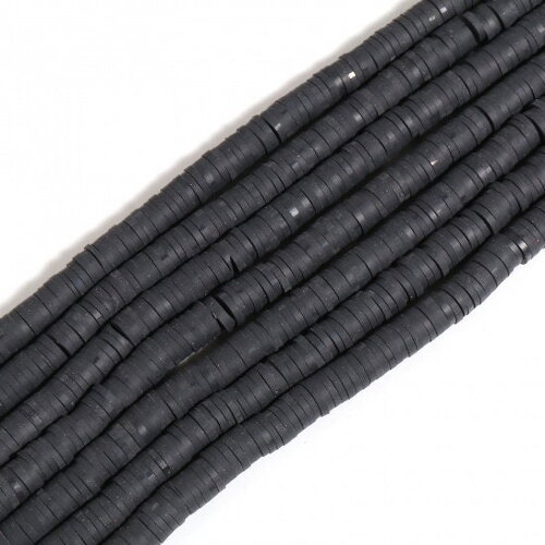 Perles heishi gris 350 perles rondelles pâte polymère 6mm perles pour la fabrication de bijoux