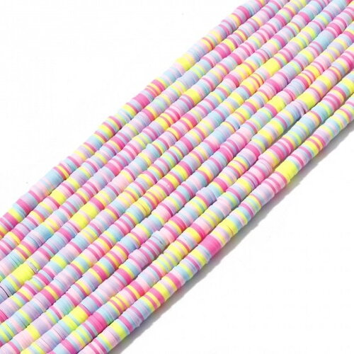 Perles heishi multicolore 300 perles rondelles pâte polymère 6mm multicolore perles pour la fabrication de bijoux