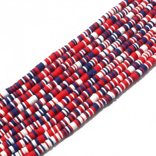 Perles heishi multicolore 300 perles rondelles pâte polymère 6mm multicolore perles pour la fabrication de bijoux