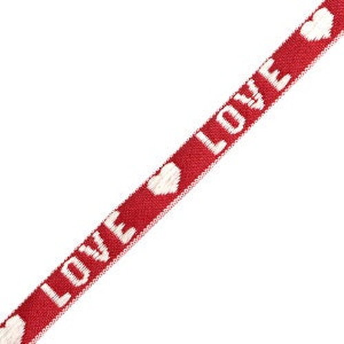 1 métré ruban à message tissé love ruban pour bracelet 10 mm de largeur texte love - 76336