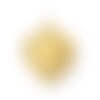 Pendentif cœur doré en laiton plaqué or 18k cœur doré