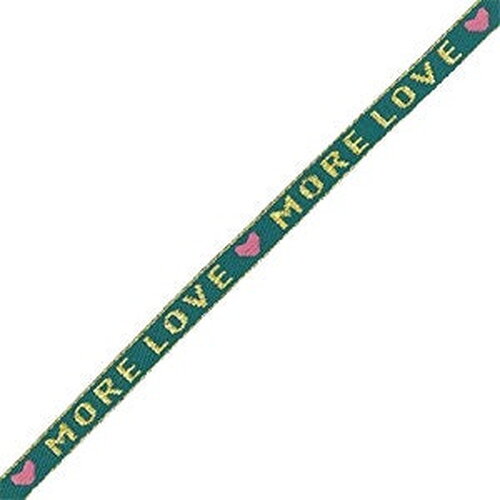 1 métré ruban à message tissé love ruban pour bracelet 10 mm de largeur texte plus love - 230805