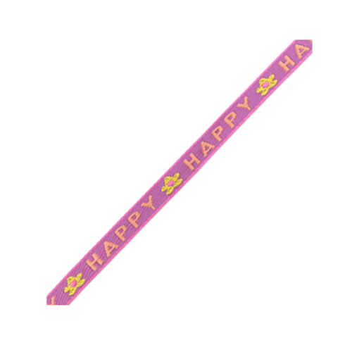 1 métré ruban à message tissé happy ruban pour bracelet 10 mm de largeur texte happy - 84210