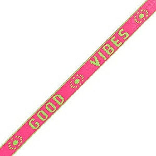 1 ruban à message tissé good vibes ruban pour bracelet 10 mm de largeur texte good vibes