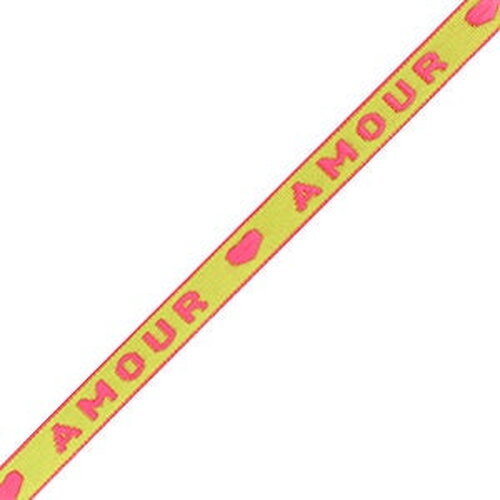 1 métré ruban à message tissé amour ruban pour bracelet 10 mm de largeur texte amour - 80371