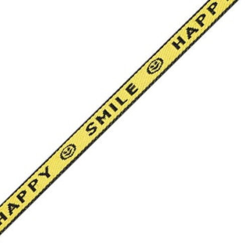 1 ruban à message tissé happy smile ruban pour bracelet 10 mm de largeur texte happy smile