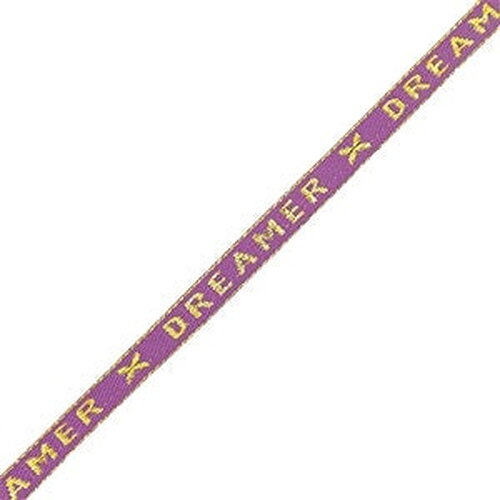 1 ruban à message tissé dreamer pour bracelet 10 mm de largeur texte dreamer - 23803