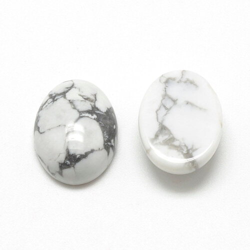 Cabochon ovale en howlite naturelle 18 mm cabochon en howlite vendu à l'unité