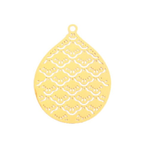 Pendentif bohème en acier inoxydable pendentif estampe filigrane création bijoux