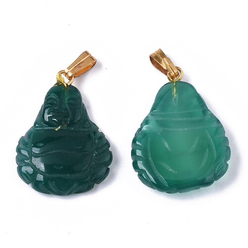 Pendentif bouddha pierre agate 25 mm