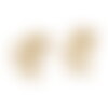 Clous d'oreilles soleil en acier inoxydable 304 support boucle soleil puce d'oreille doré