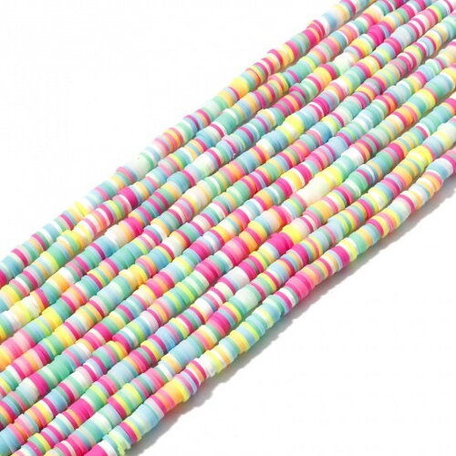 Perles heishi multicolore 300 perles rondelles pâte polymère 6mm multicolore perles pour la fabrication de bijoux