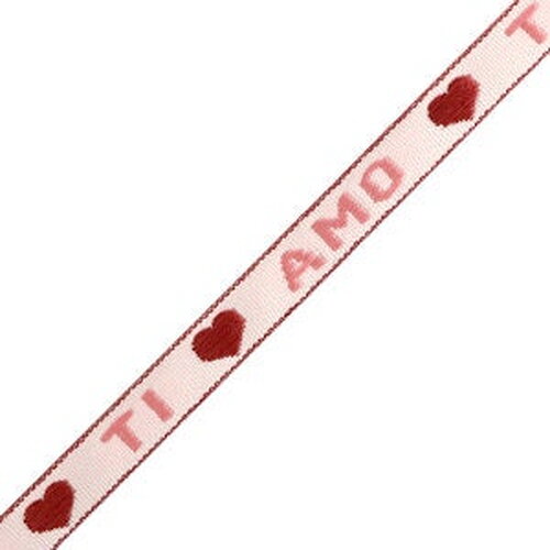 1 métré ruban à message tissé ti amo ruban pour bracelet 10 mm largeur texte ti amo